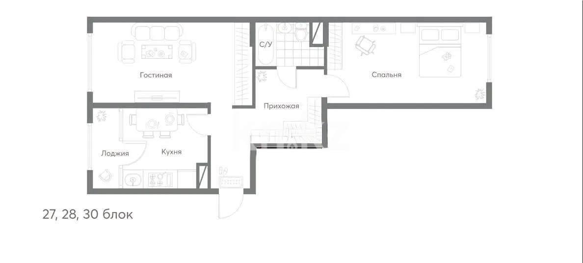 Продажа 3-комнатной квартиры, 72.5 м² в Алматы