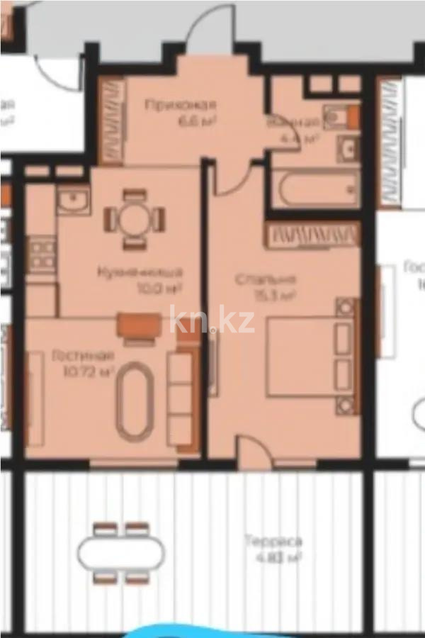 Продажа 2-комнатной квартиры, 52.5 м² в Алматы - фото 2