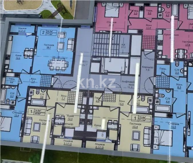 Продажа 2-комнатной квартиры, 42 м² в Астане - фото 2