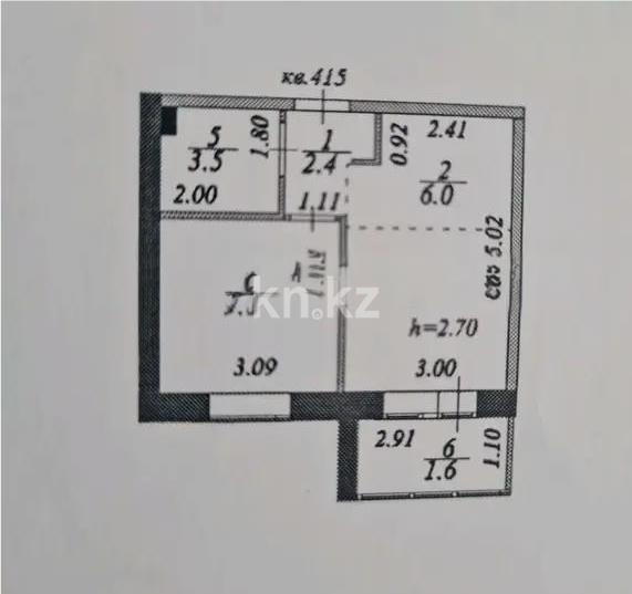 Продажа 2-комнатной квартиры, 31.7 м² в Астане - фото 6