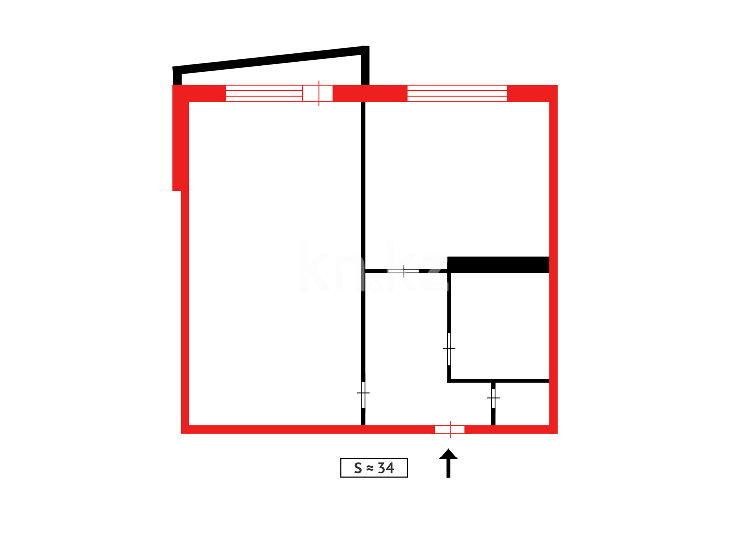 Продажа 1-комнатной квартиры, 33 м² в Темиртау - фото 10