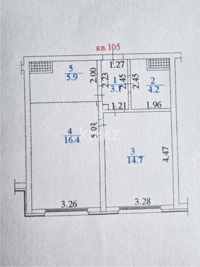 Продажа 2-комнатной квартиры, 44 м² в Алматы
