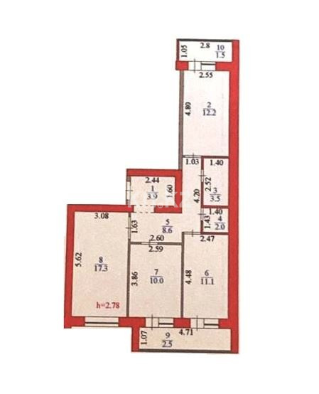 Продажа 3-комнатной квартиры, 72 м², ул. Мухаммед Али Джинна, дом  15/1 в Астане - фото 2