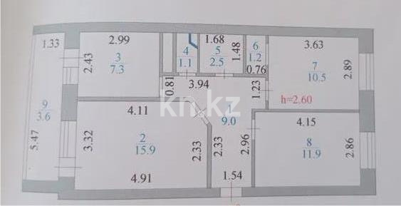 Продажа 3-комнатной квартиры, 63 м² в Астане - фото 5