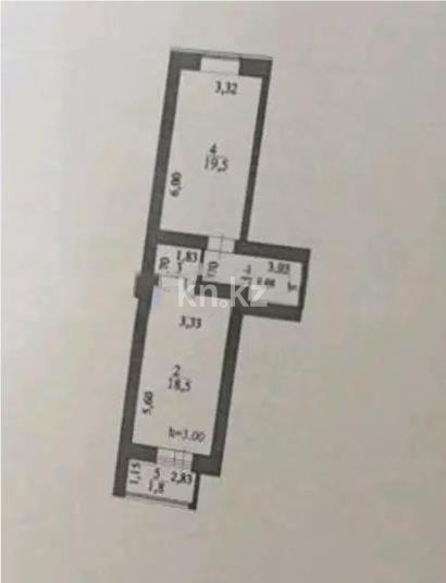 Продажа 2-комнатной квартиры, 49.4 м² в Астане - фото 2