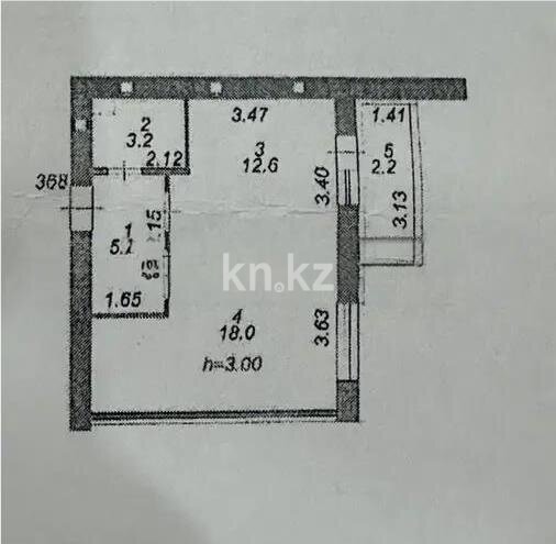Продажа 1-комнатной квартиры, 41.2 м² в Астане - фото 2
