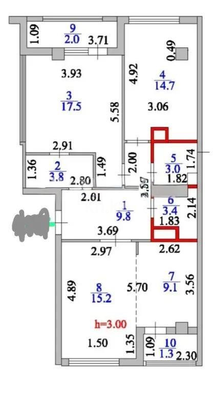 Продажа 3-комнатной квартиры, 80 м², ул. Байтурсынова, дом  22 стр в Астане