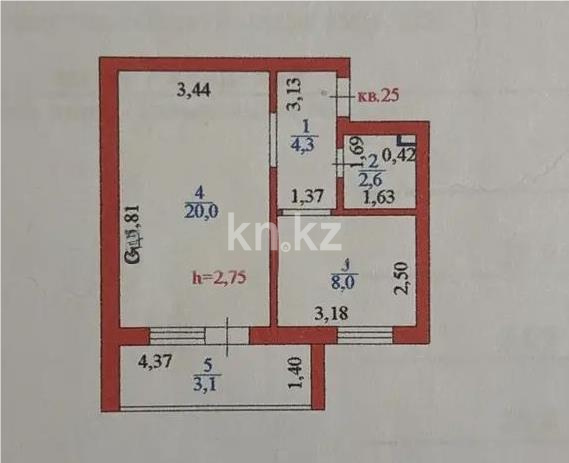 Продажа 1-комнатной квартиры, 38 м² в Астане - фото 4