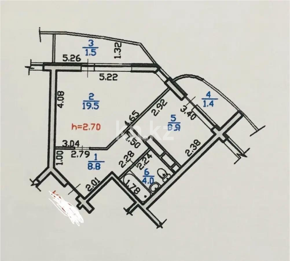 Продажа 1-комнатной квартиры, 44.1 м² в Алматы