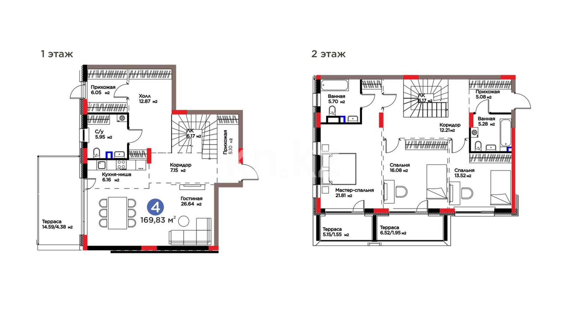 ЖК Family Gardens, 4-комнатная, цена 189 190 620 ₸, 1 114 000 ₸&nbsp;/&nbsp;м²