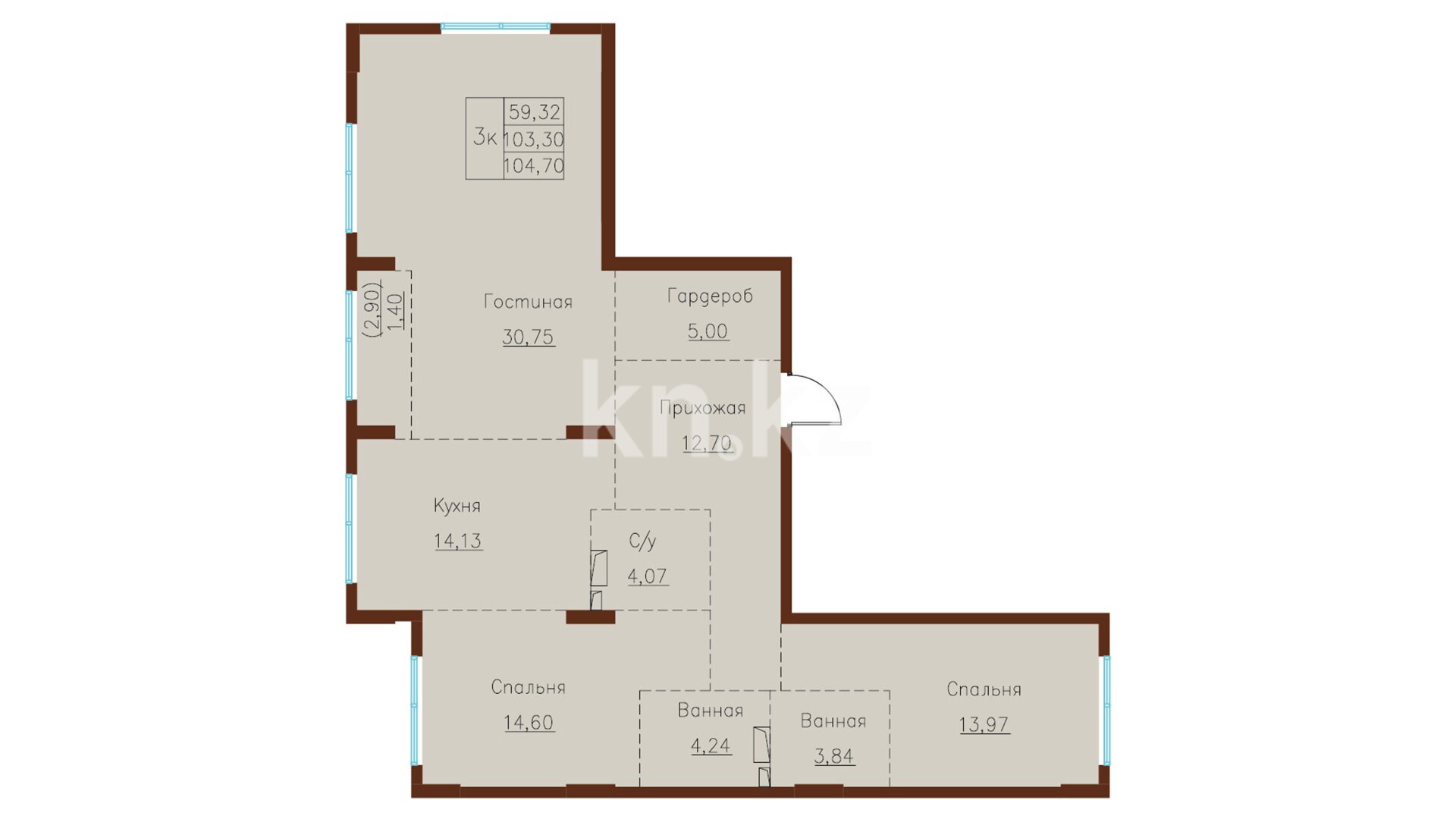 ЖК Beles City, 3-комнатная, цена 62 820 000 ₸, 600 000 ₸&nbsp;/&nbsp;м²