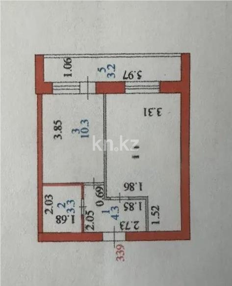 Продажа 1-комнатной квартиры, 38 м² в Астане