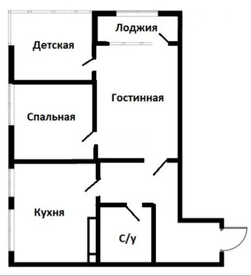 Продажа 3-комнатной квартиры, 78.21 м², ул. Сыбызгы, дом  100 стр в Алматы