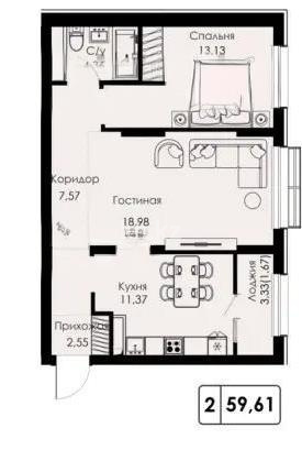 Продажа 3-комнатной квартиры, 60 м² в Алматы