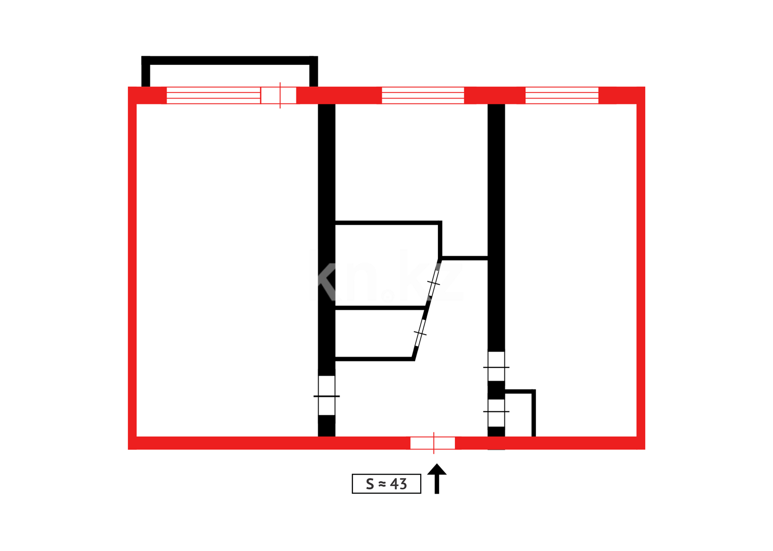 Продажа 2-комнатной квартиры, 45 м², ул. Абая, дом  13 в Сарани - фото 15