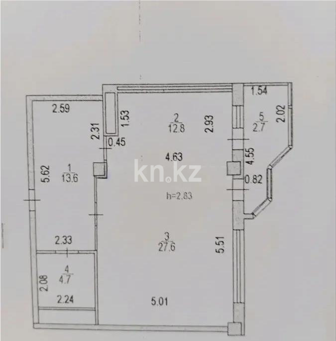 Продажа 1-комнатной квартиры, 61.4 м² в Астане - фото 5