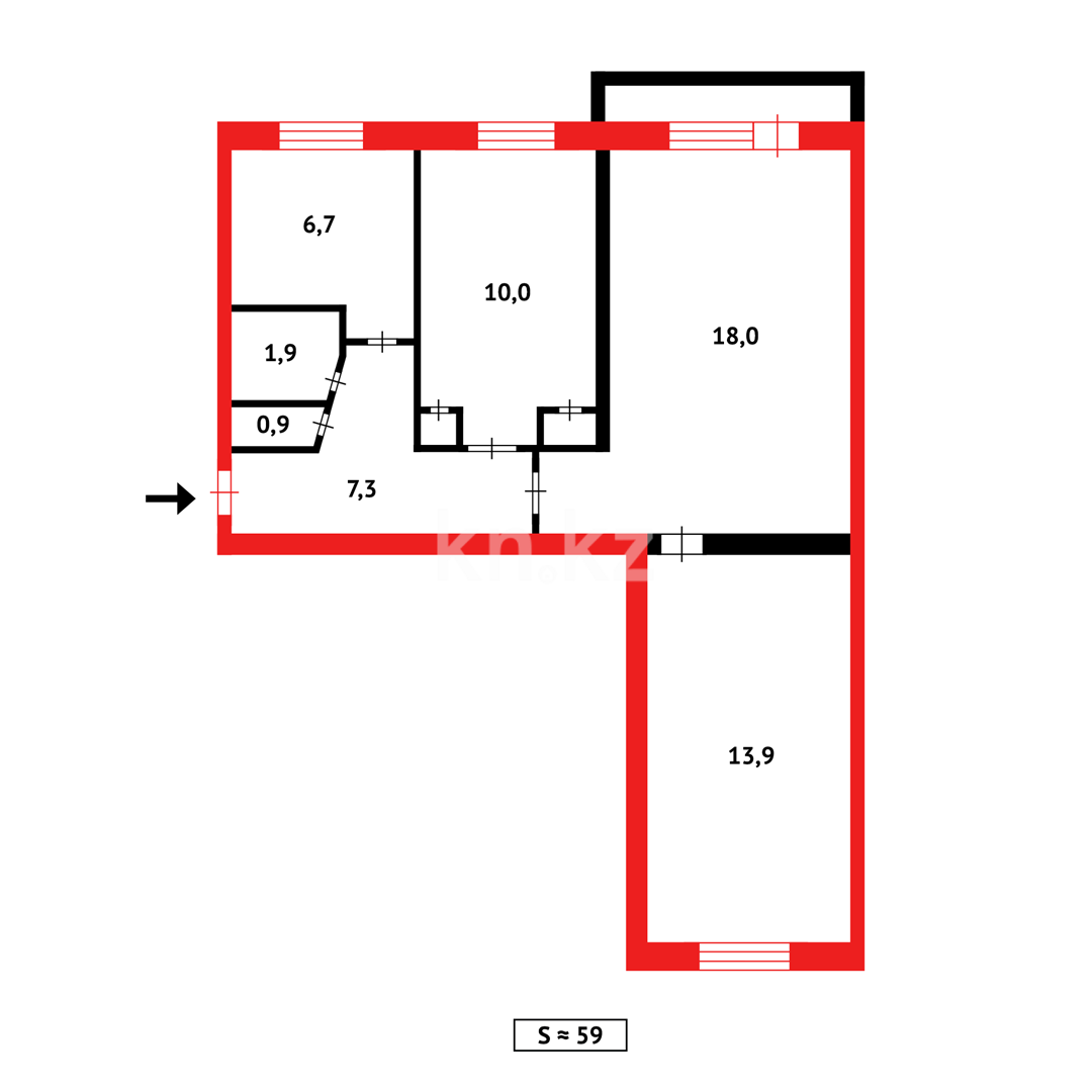Продажа 3-комнатной квартиры, 60 м² в Темиртау - фото 17
