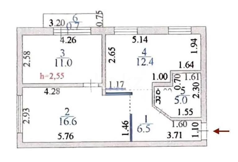 Продажа 2-комнатной квартиры, 52.2 м² в Астане - фото 5