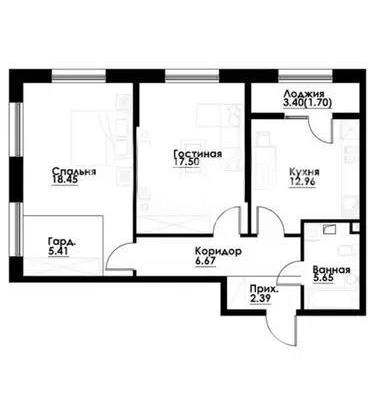 Продажа 2-комнатной квартиры, 70.32 м² в Алматы