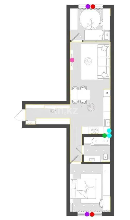 Продажа 3-комнатной квартиры, 60 м² в Алматы - фото 7