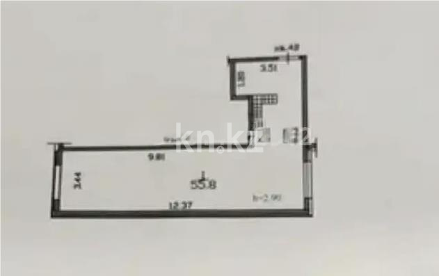 Продажа 2-комнатной квартиры, 55.8 м² в Алматы