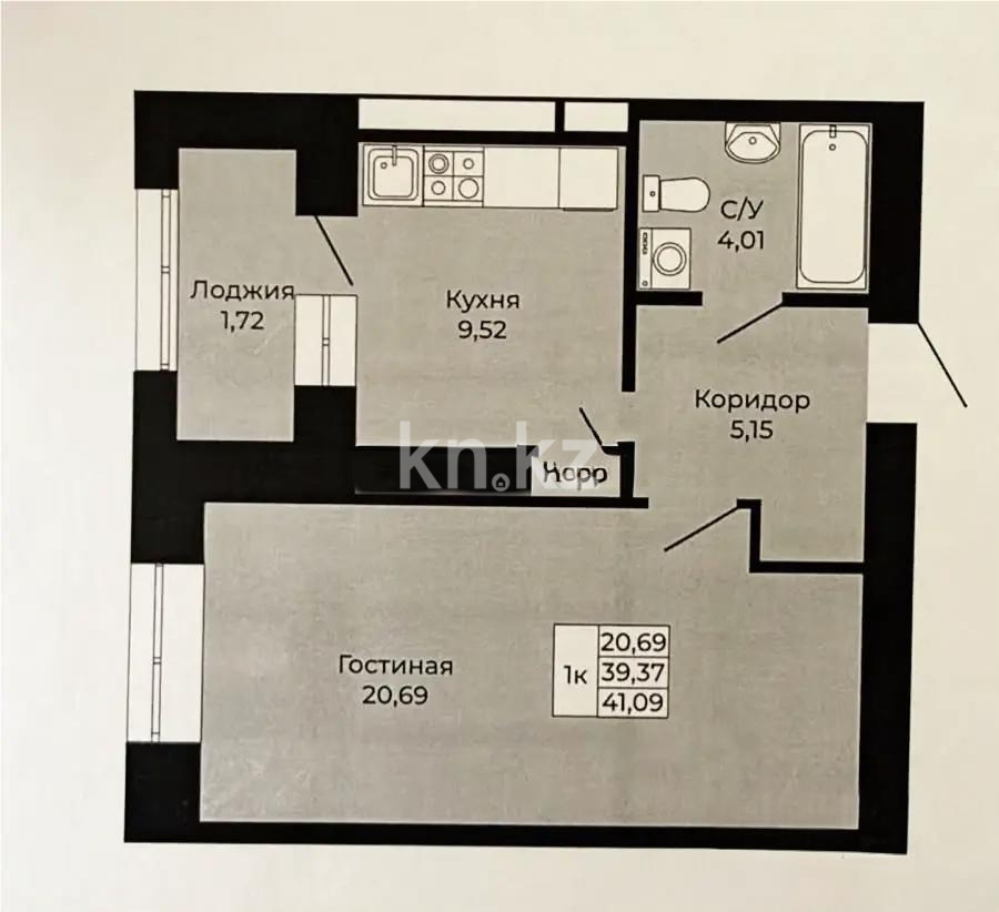 Продажа 1-комнатной квартиры, 41 м² в Астане - фото 6