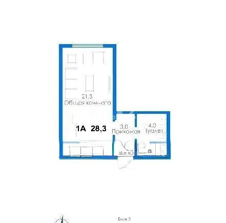 Продажа 1-комнатной квартиры, 28.3 м² в Алматы - фото 4