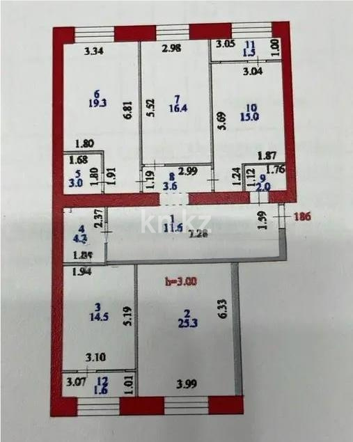 Продажа 4-комнатной квартиры, 118 м², ул. Керей, Жанибек хандар, дом  44/3 в Астане - фото 10