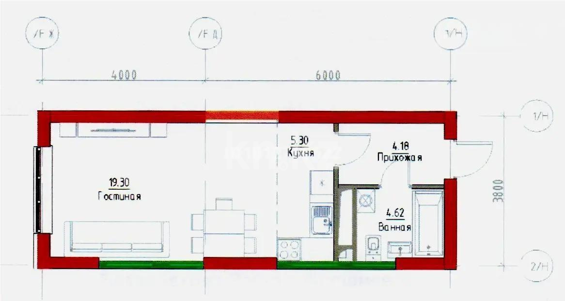 Продажа 1-комнатной квартиры, 34 м² в Алматы