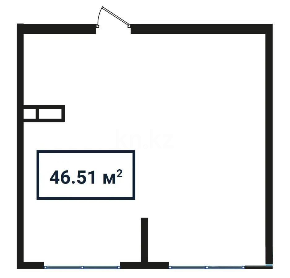 Продажа 1-комнатной квартиры, 46.51 м², ул. Сыбызгы, дом  100 стр в Алматы