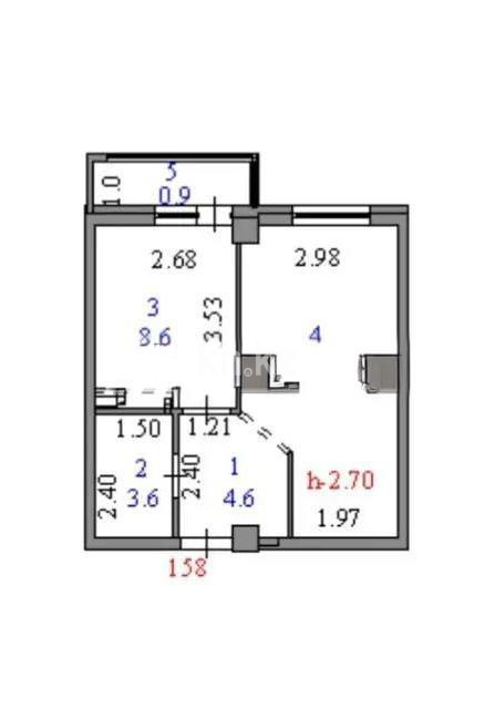 Продажа 2-комнатной квартиры, 33.5 м² в Астане