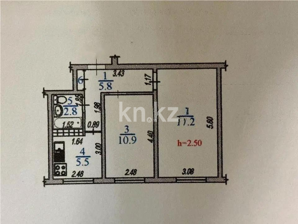 Продажа 2-комнатной квартиры, 43 м², 8 мкр., дом  5 в Алматы - фото 4