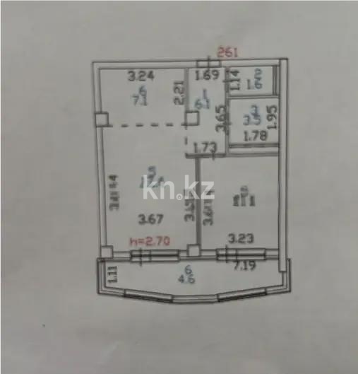 Продажа 1-комнатной квартиры, 47.3 м² в Астане