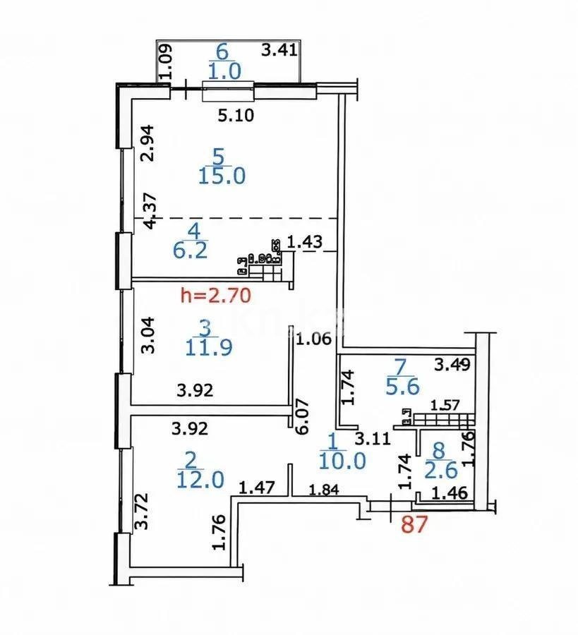 Продажа 3-комнатной квартиры, 64 м² в Алматы - фото 7