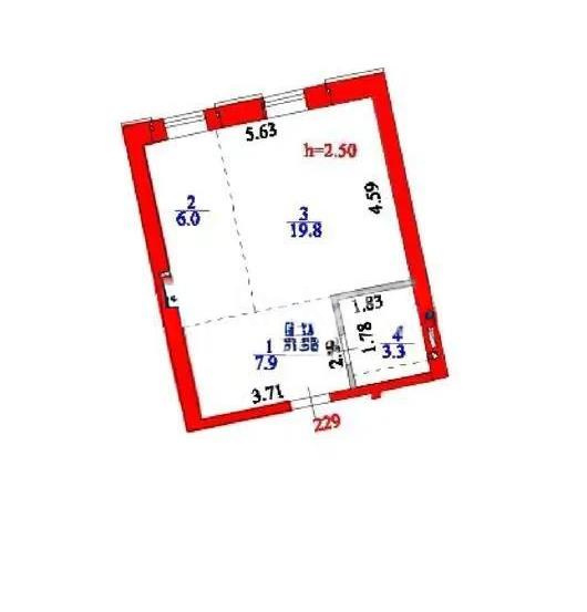 Продажа 1-комнатной квартиры, 33.7 м² в Астане