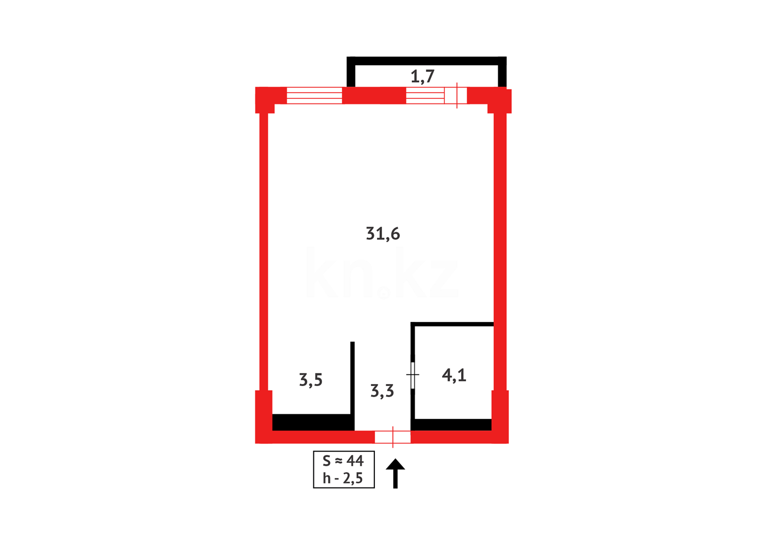 Продажа 1-комнатной квартиры, 44 м², ул. Рыскулбекова в Астане - фото 8