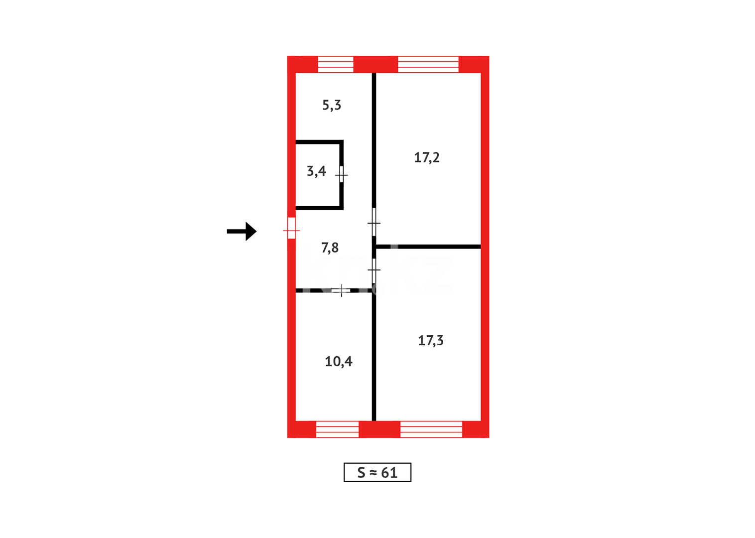 Продажа 3-комнатной квартиры, 60 м² в Сарани - фото 8