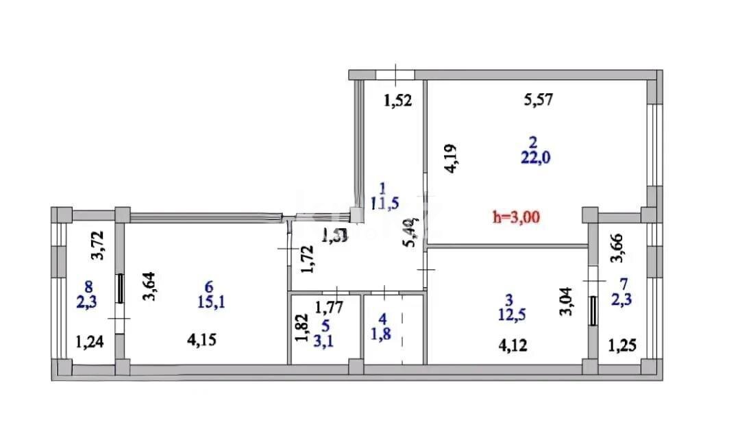 Продажа 2-комнатной квартиры, 70.6 м² в Астане - фото 4