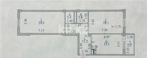 Продажа 2-комнатной квартиры, 76 м² в Астане