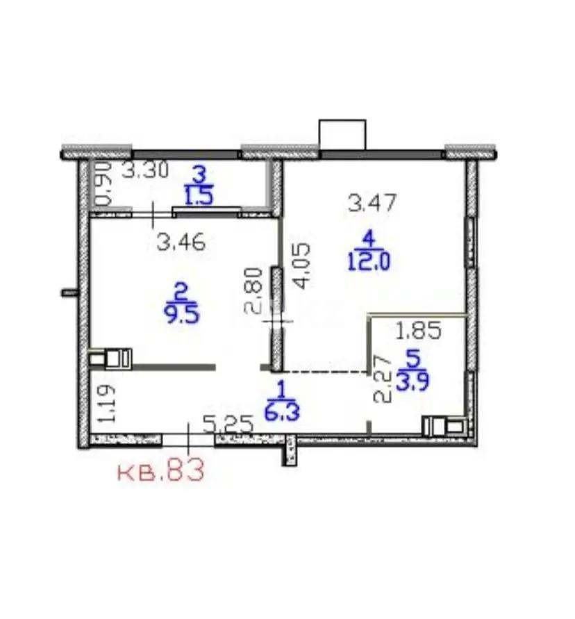 Продажа 1-комнатной квартиры, 33.2 м² в Алматы