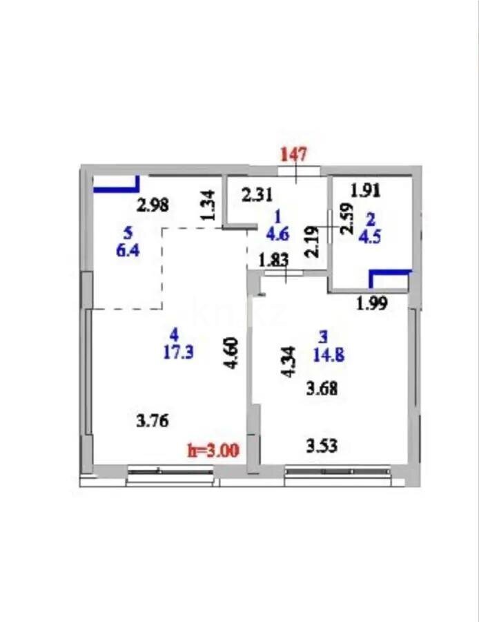 Продажа 2-комнатной квартиры, 47.6 м² в Астане - фото 5