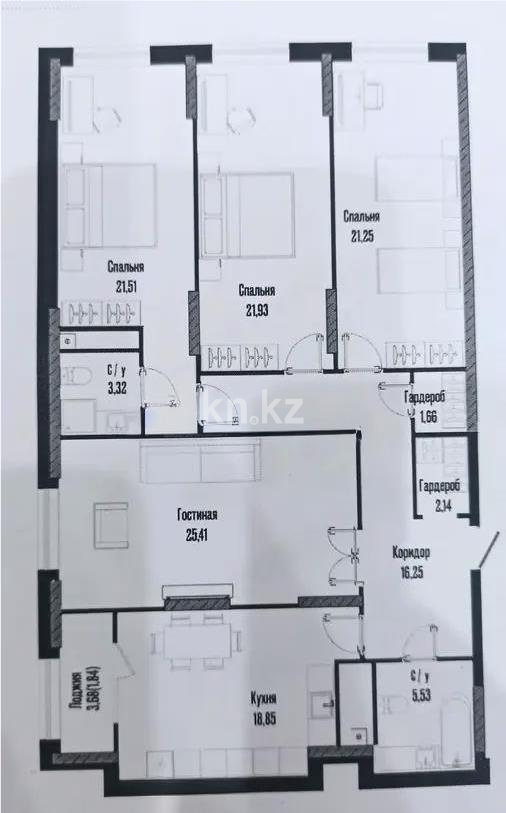 Продажа 4-комнатной квартиры, 140 м², ул. Бухар жырау, дом  12/2 в Астане