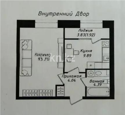 Продажа 1-комнатной квартиры, 41 м² в Астане