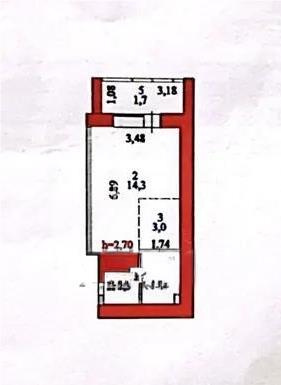 Продажа 1-комнатной квартиры, 25 м² в Астане