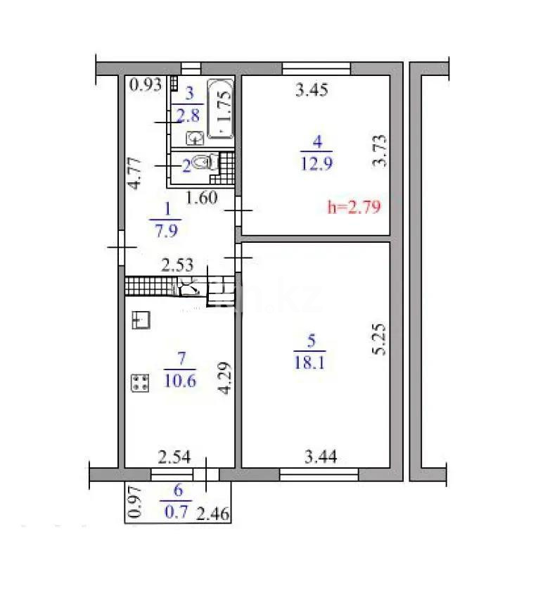 Продажа 2-комнатной квартиры, 53.9 м², ул. Тлендиева, дом  40 в Алматы - фото 6