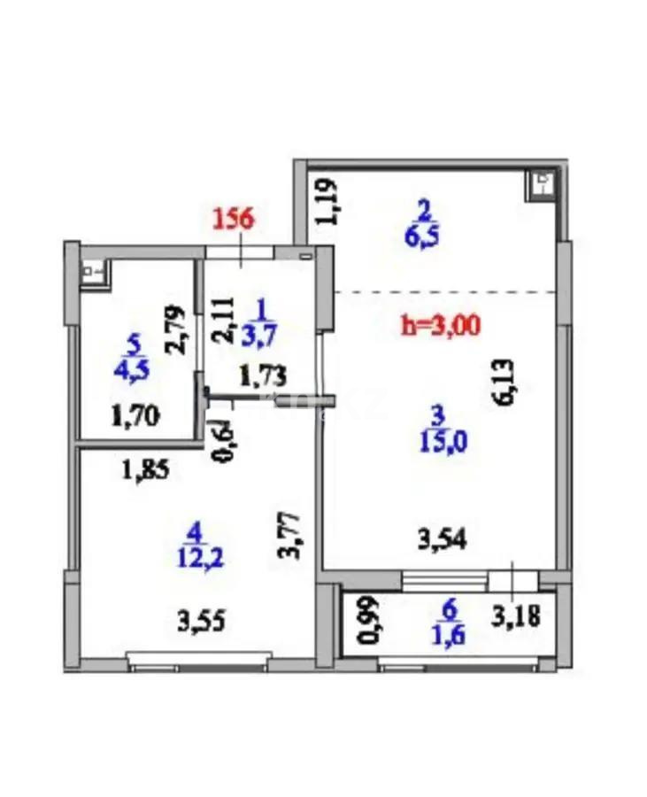 Продажа 1-комнатной квартиры, 43.5 м² в Астане
