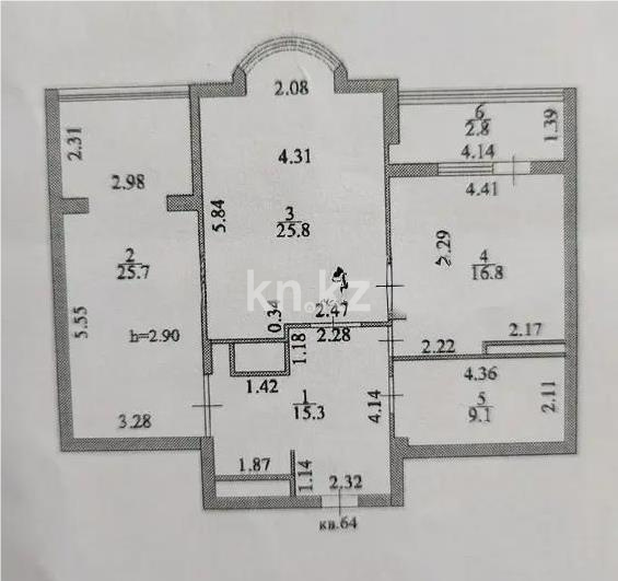 Продажа 2-комнатной квартиры, 91 м² в Астане - фото 5