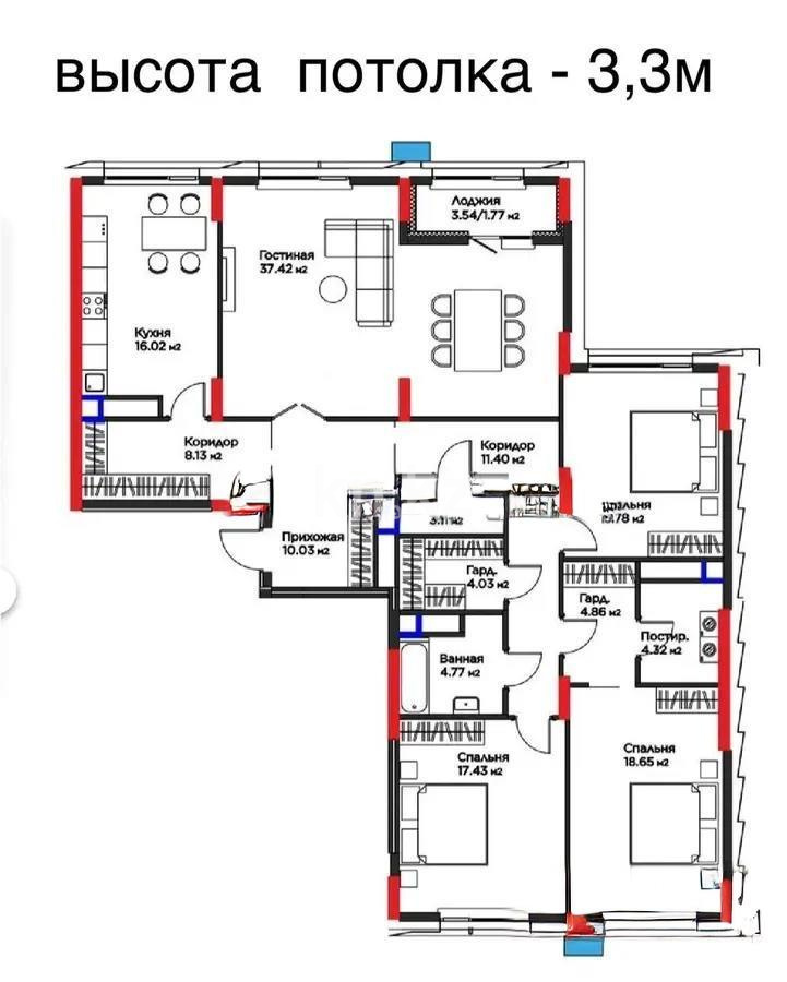 Продажа 5-комнатной квартиры, 160 м² в Астане
