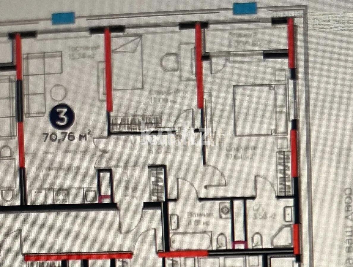 Продажа 3-комнатной квартиры, 71 м² в Астане
