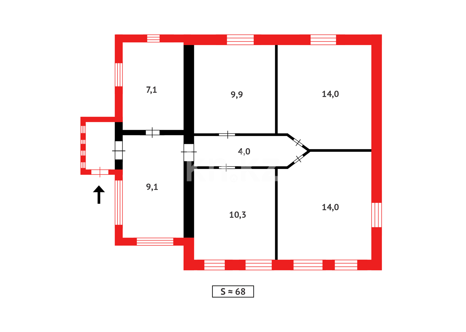 Продажа 3-комнатного дома, 68 м² в Темиртау - фото 15